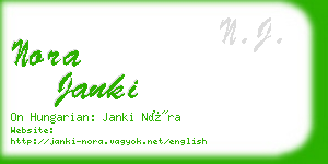 nora janki business card